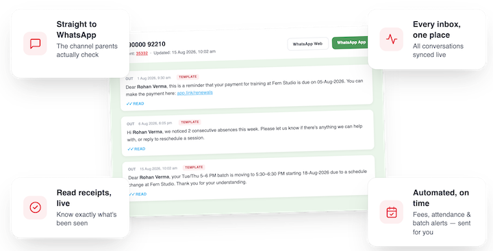 Pickleball club WhatsApp reminders and notifications