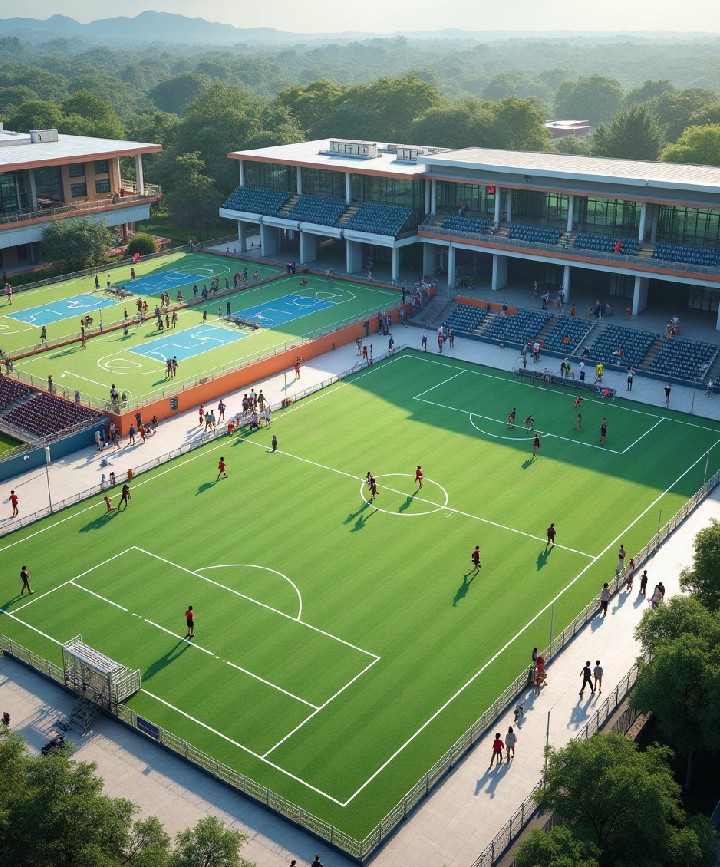 Sports center, multi-sports academy operations challenges illustration